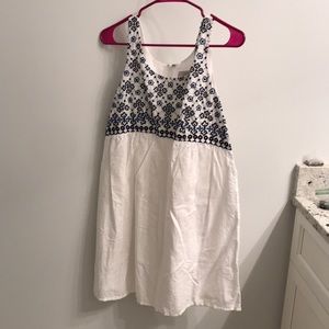 Embroidered white dress